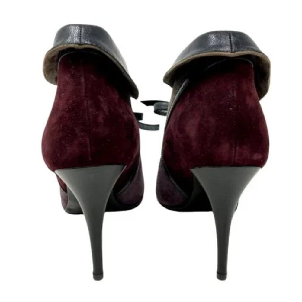 Stephen Venezia Colorblock Italian Suede Pointed Toe Heels - Size 8.5 - Picture 3 of 7